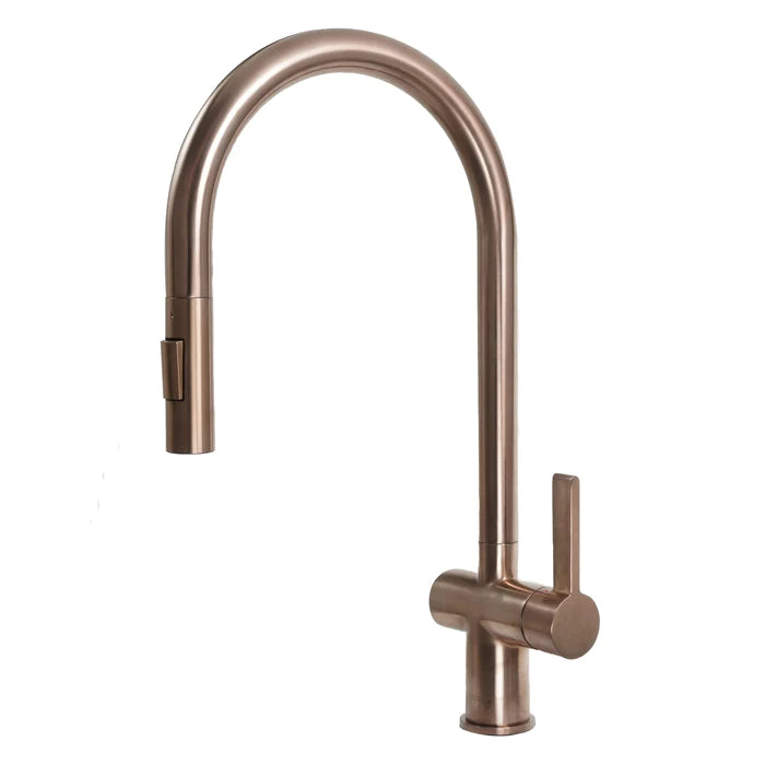 Vos Brushed Bronze Single Lever Pull Out Sink Mixer