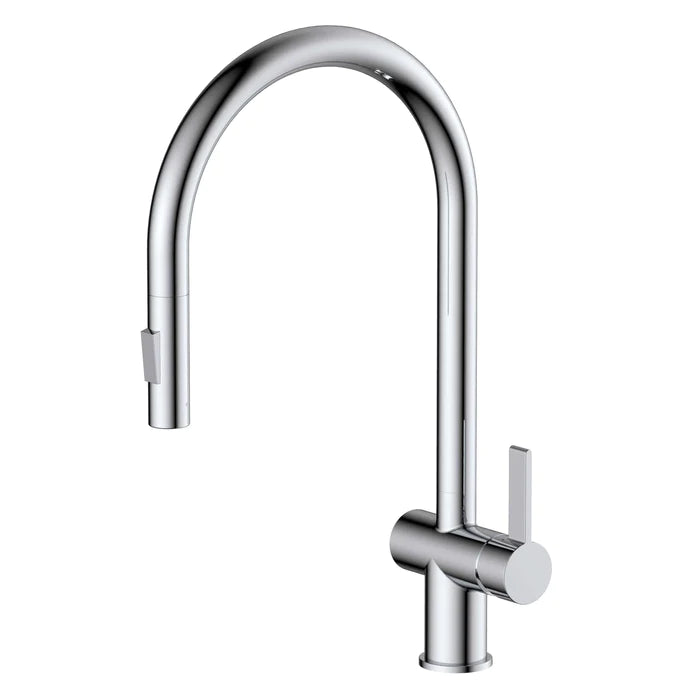 Vos Chrome Single Lever Pull Out Sink Mixer