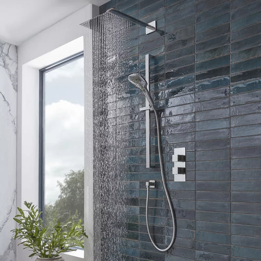 Zone Dual Function Shower System With Riser Kit & Overhead Shower
