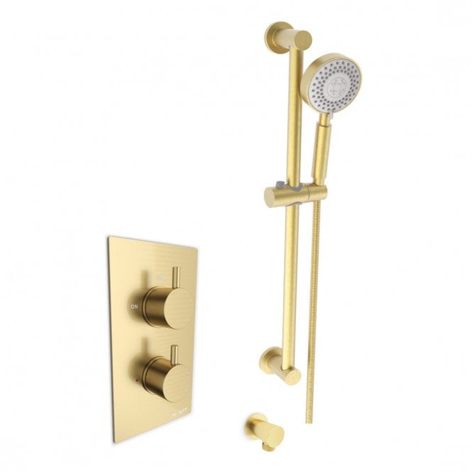 Ottone Thermostat Concealed Shower With Adjustable Slide Rail Kit