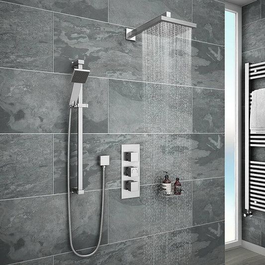 Index Dual Function Shower System With Riser Kit & Overhead Shower